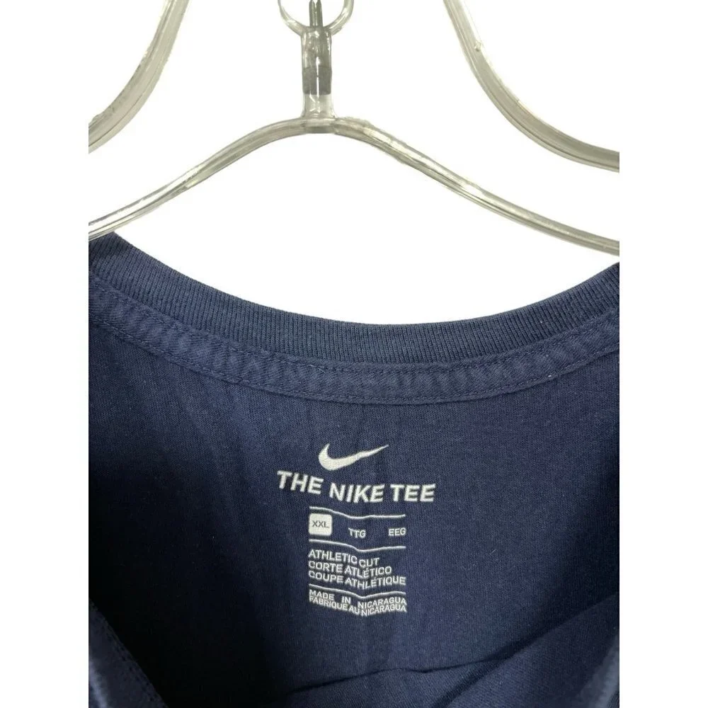 Nike THAT SWOOSH LIFE Blue White Short Sleeve Training Tee Sz XXL